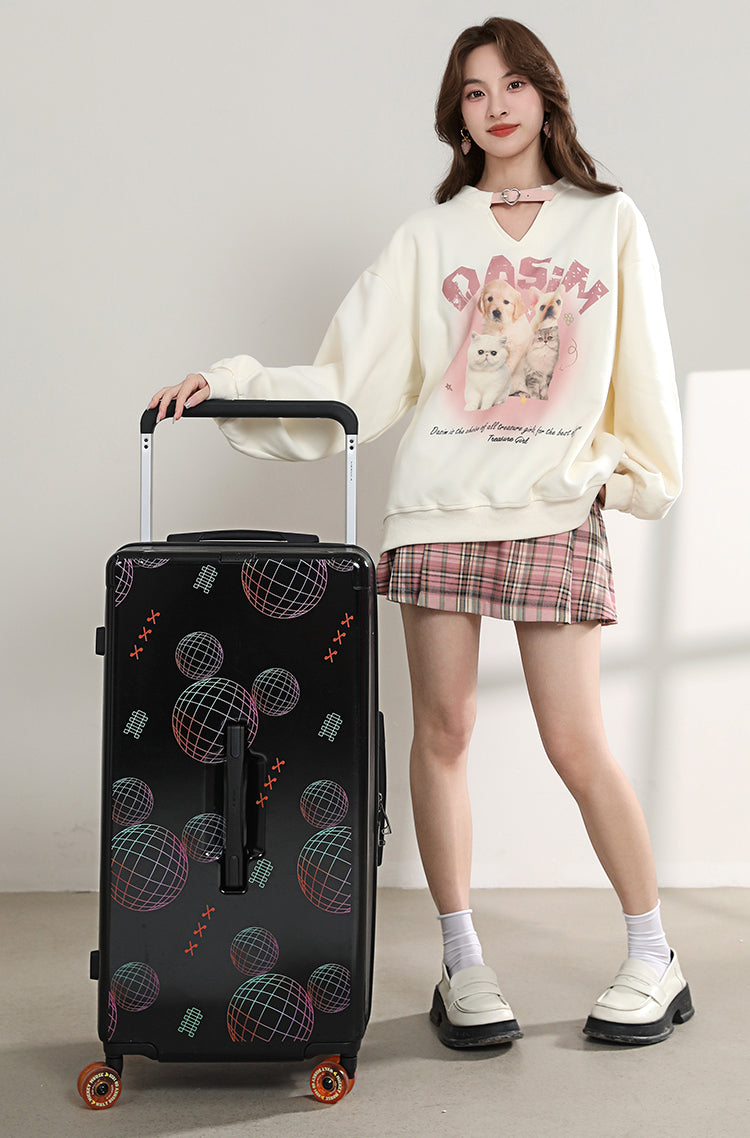 Mesuca Mickey Sketch 28" - Koper Travel Disney Premium Tahan Banting