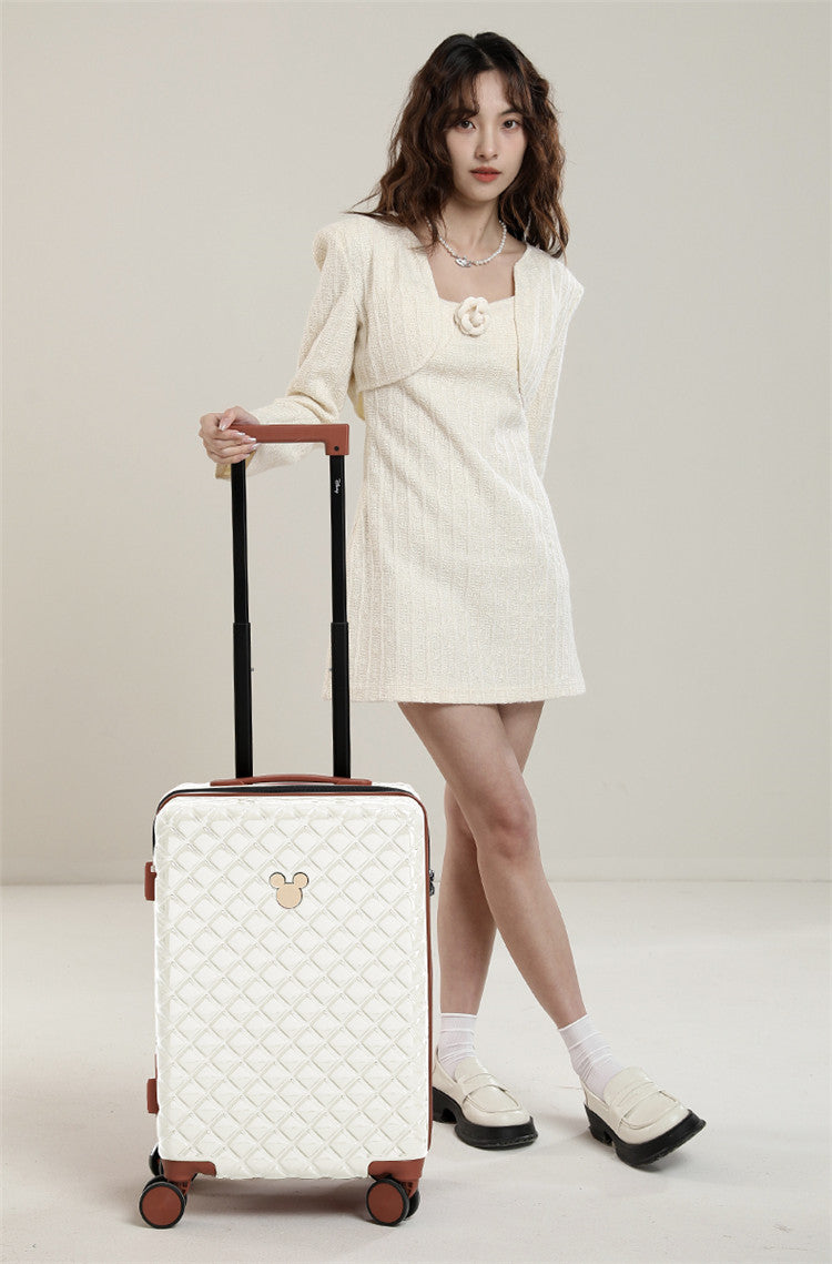 Mesuca Mickey Quilted Suitcase 20" - Koper Travel Disney Premium Tahan Banting