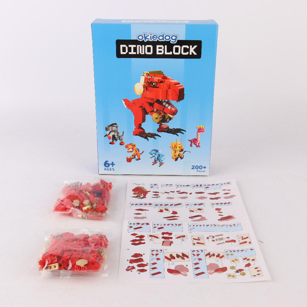 Okiedog Dino Block - Mainan Balok Susun Brick Block Anak DIY
