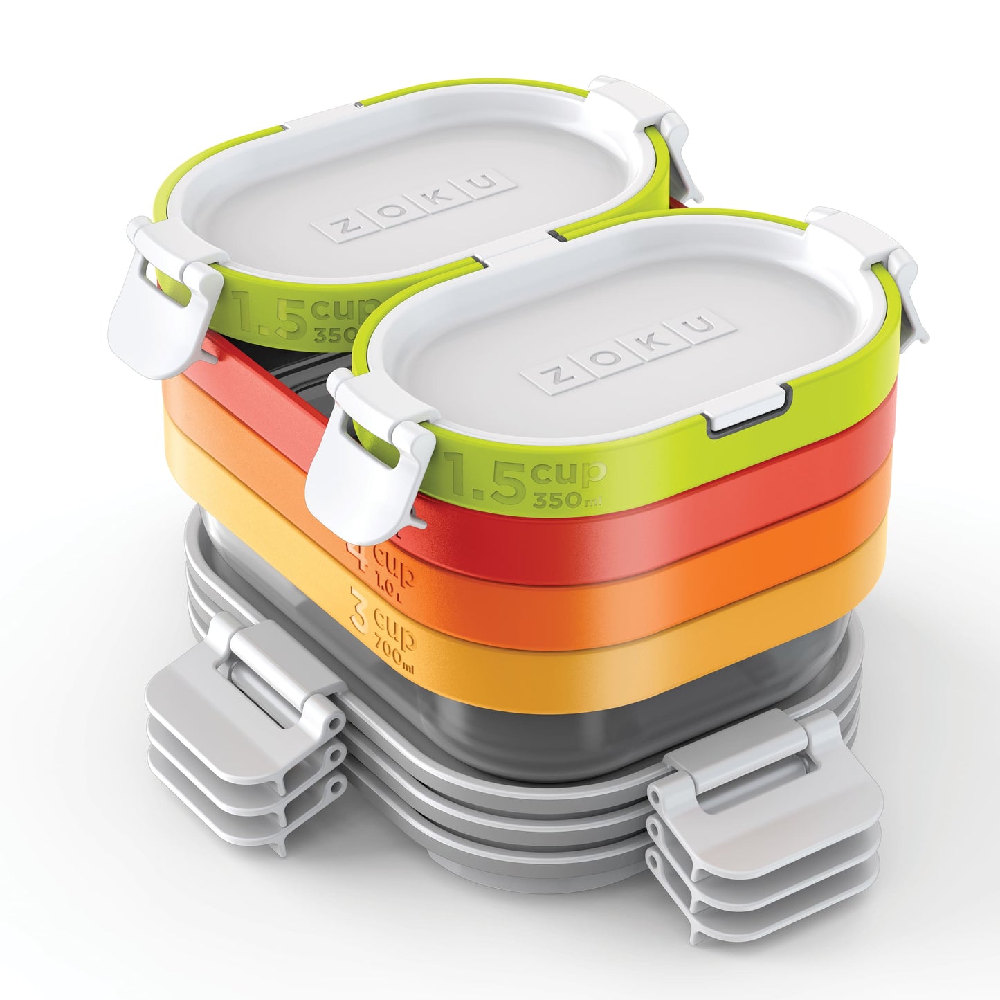 Zoku Neat Stack - Tempat Bekal, Tempat Makanan Sisa, Tempat Makanan Instant