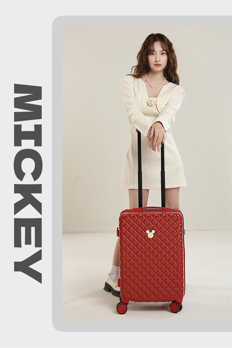 Mesuca Mickey Quilted Suitcase 20" - Koper Travel Disney Premium Tahan Banting