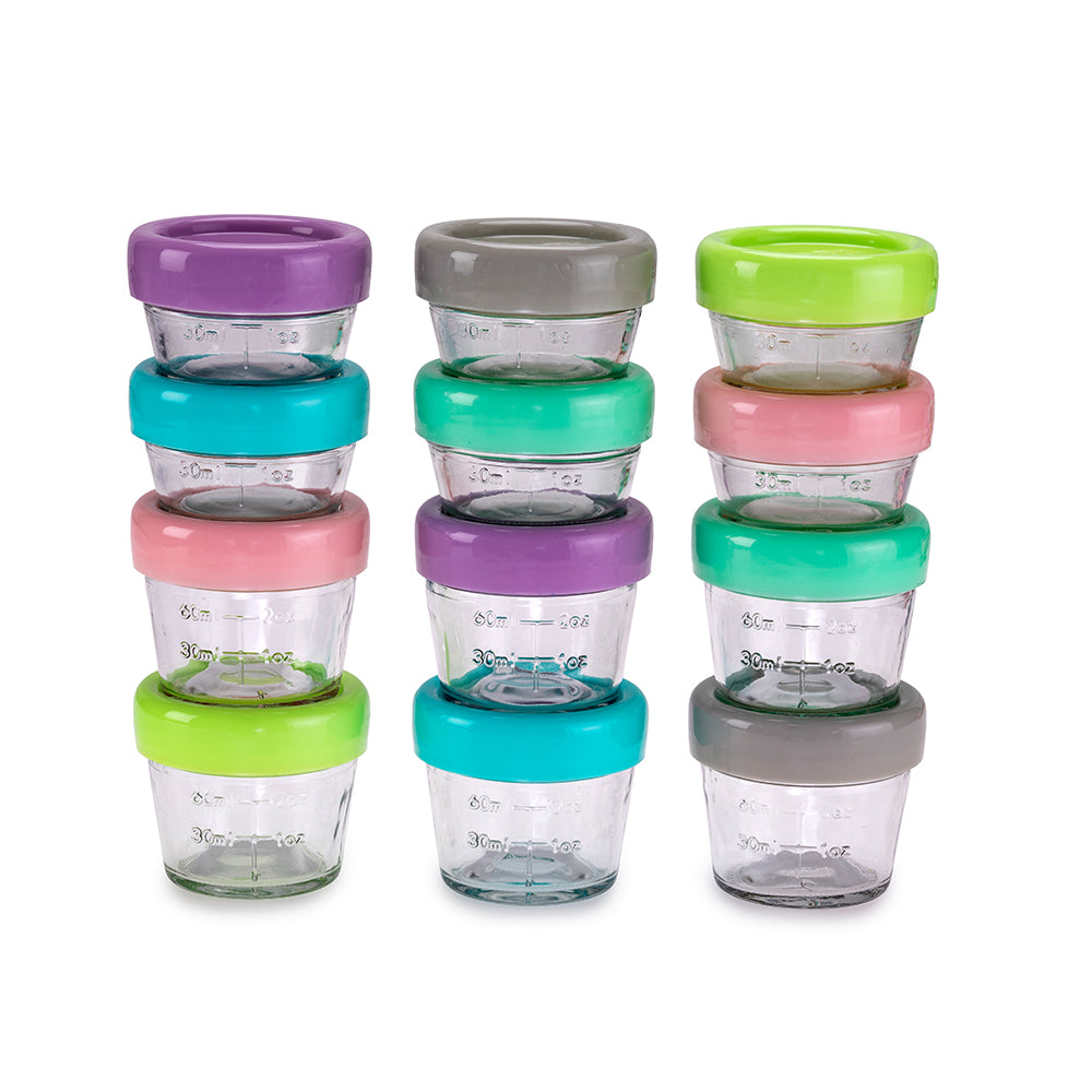 Melii Baby Glass Food Container - Toples kaca tempat penyimpanan makanan