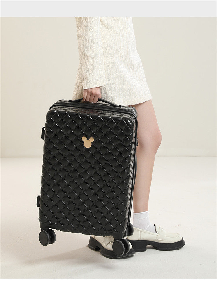 Mesuca Mickey Quilted Suitcase 20" - Koper Travel Disney Premium Tahan Banting