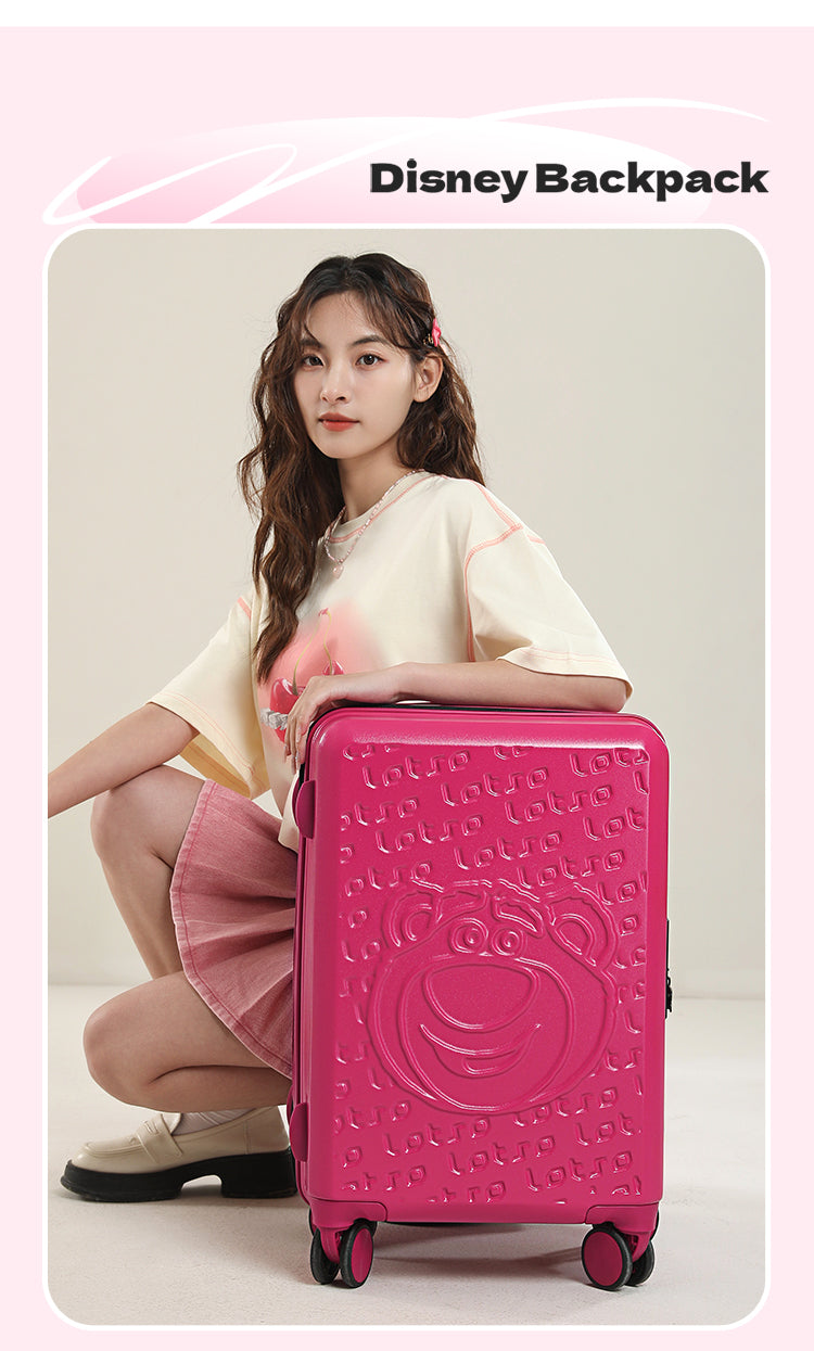 Mesuca Lotso Traveling Suitcase 20" - Koper Travel Disney Premium Tahan Banting
