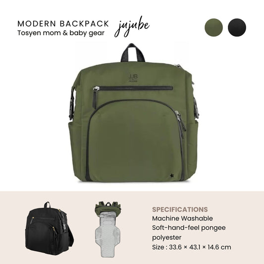 Jujube Modern Backpack Diaper Bag - Tas Popok Ransel Perlengkapan Bayi Multifungsi