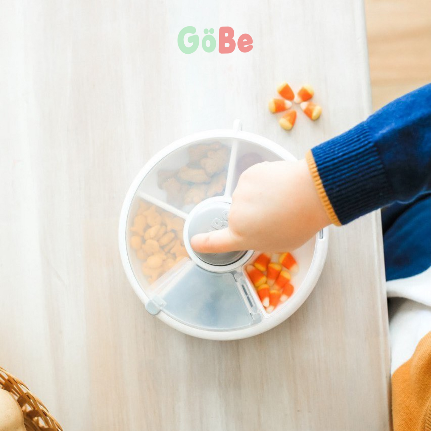 GoBe Kids Original Snack Spinner - Tempat Camilan Anak Premium - Snack Putar - Wadah Snack Anak - Snack Container Anti Tumpah