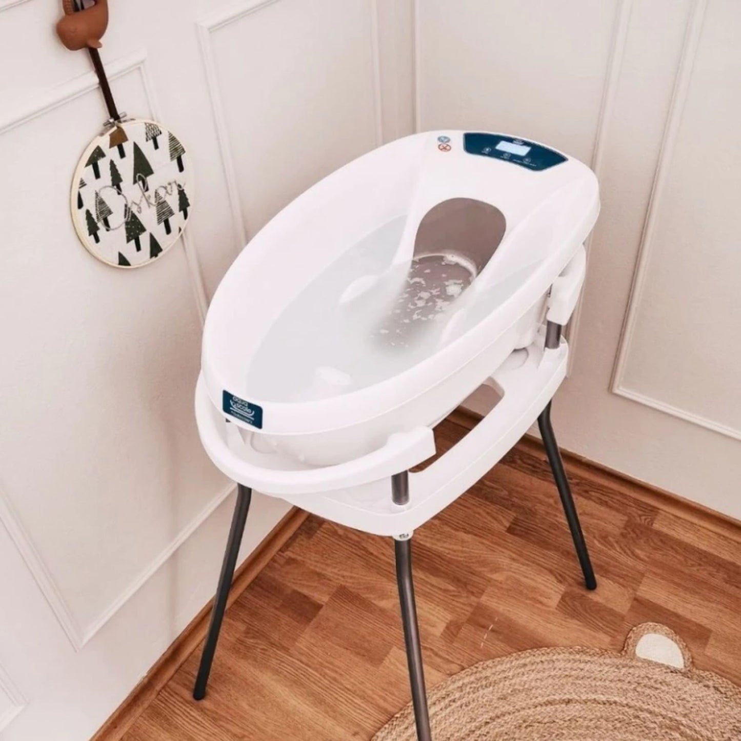 AquaScale 3in1 – Bak Mandi Bayi Digital + Timbangan & Termometer