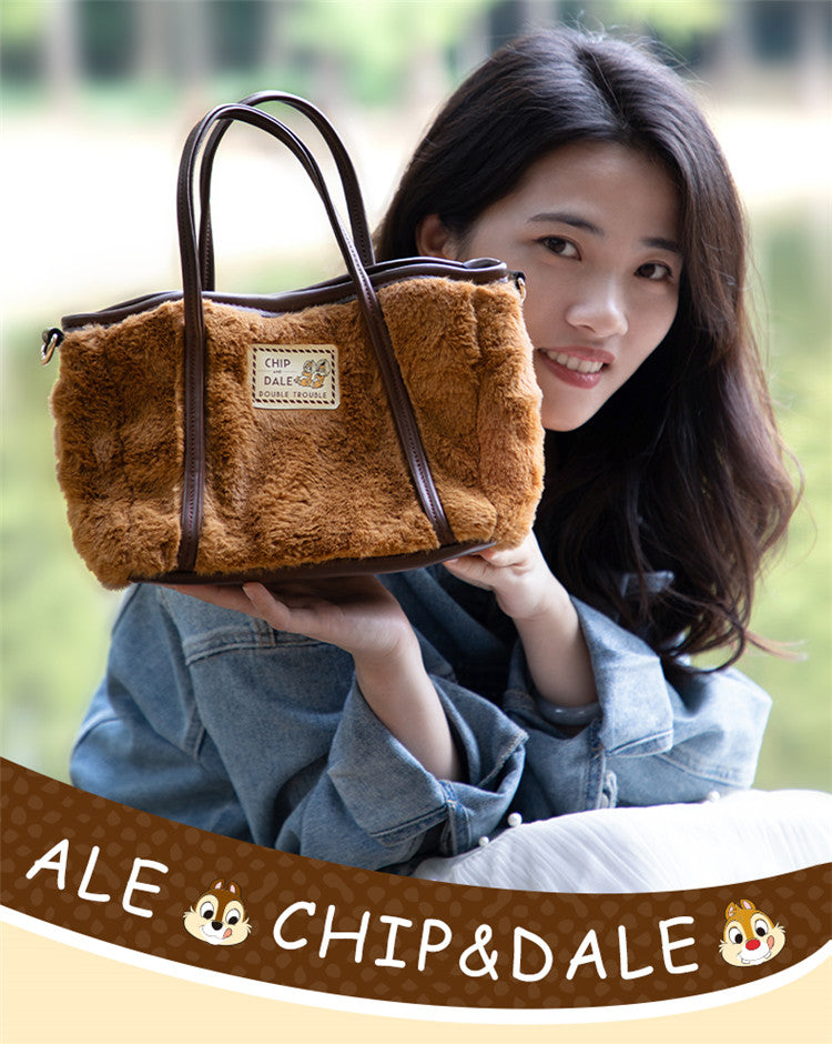 Mesuca Chip & Dale Plush Tote Bag - Tas Selempang Disney Premium