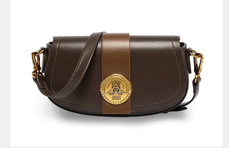 Mesuca Licensed Minnie Shoulder Bags - Tas Selempang Disney Premium Dark Brown