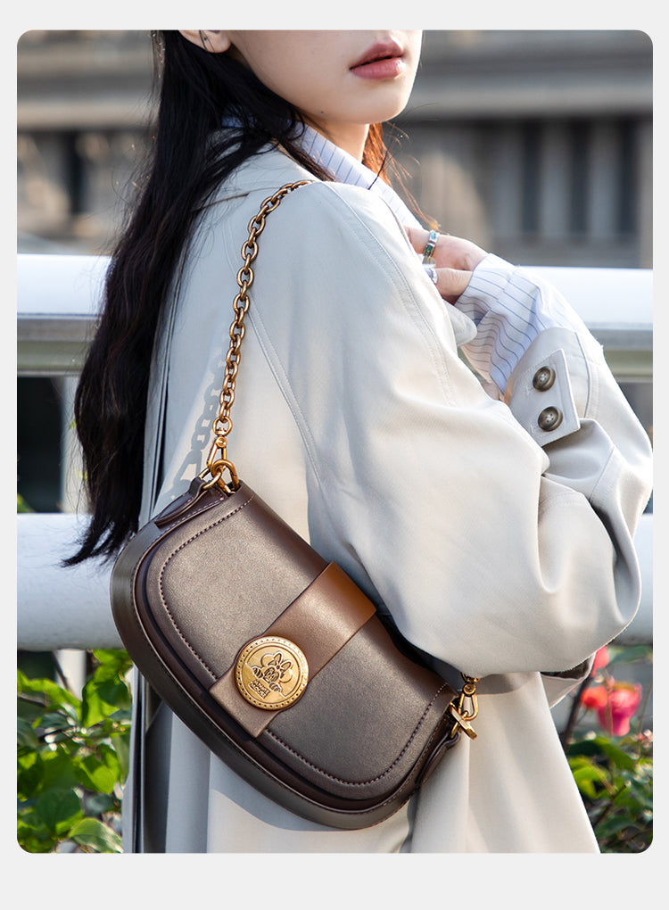 Mesuca Licensed Minnie Shoulder Bags - Tas Selempang Disney Premium Dark Brown
