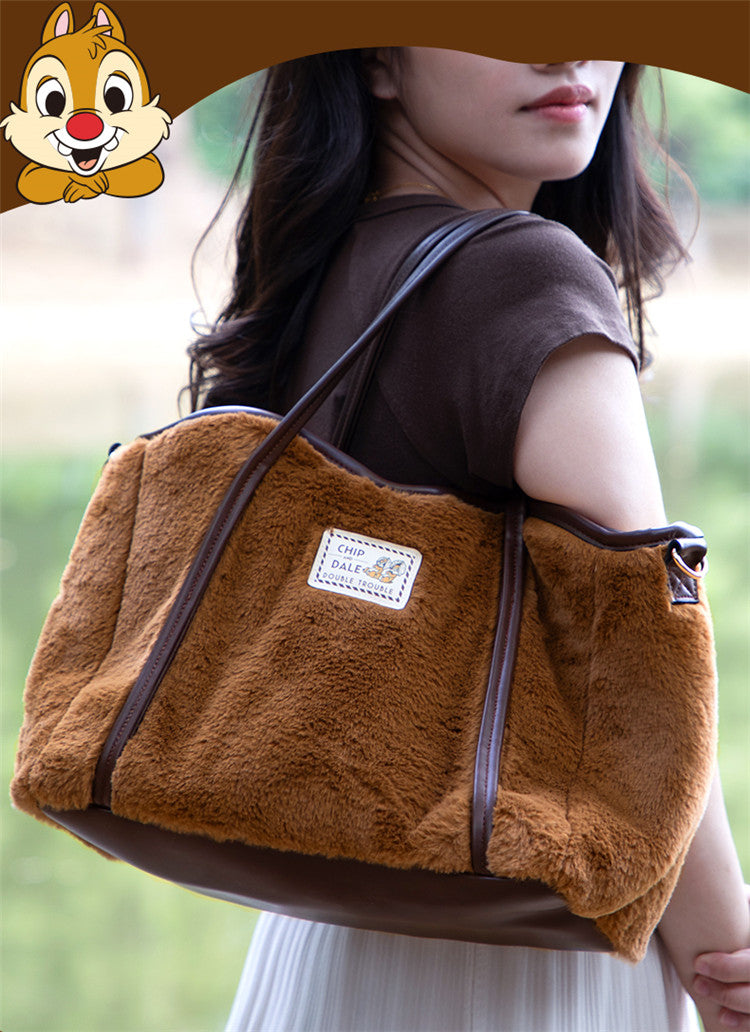 Mesuca Chip & Dale Plush Tote Bag - Tas Selempang Disney Premium