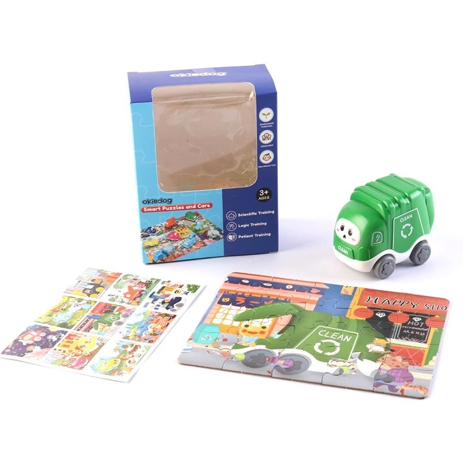 Okiedog Smart Puzzle & Cars - Mainan Bongkar Pasang Anak