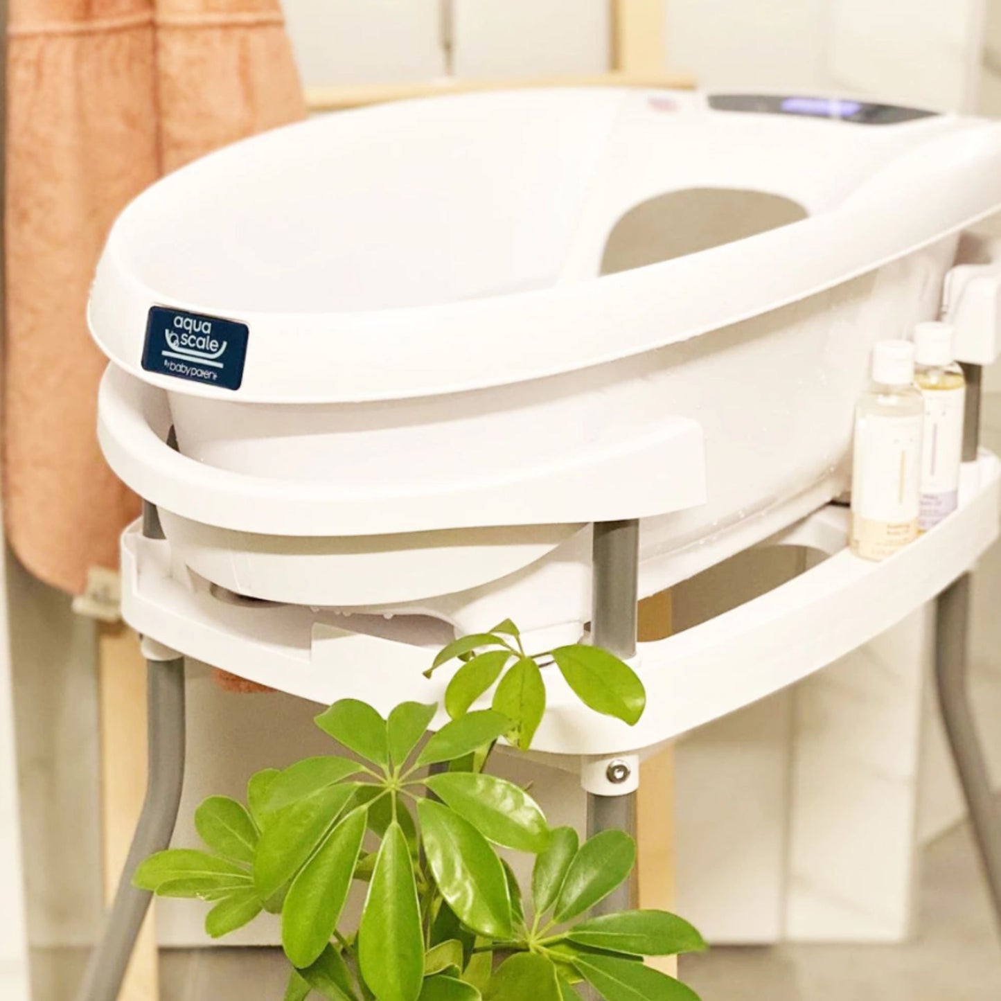AquaScale 3in1 – Bak Mandi Bayi Digital + Timbangan & Termometer
