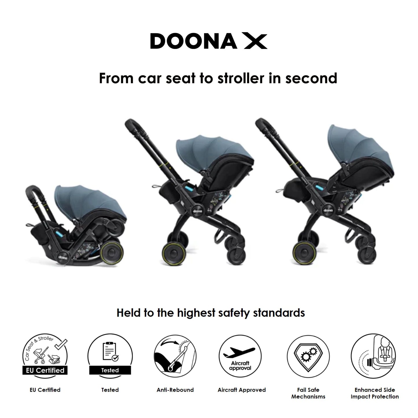 Doona X 2in1 Car Seat and Stroller - Kereta Dorong Bayi Premium & Nyaman