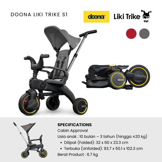 Doona Liki Trike S1 - Sepeda Dorong Roda Tiga - Stroller Anak