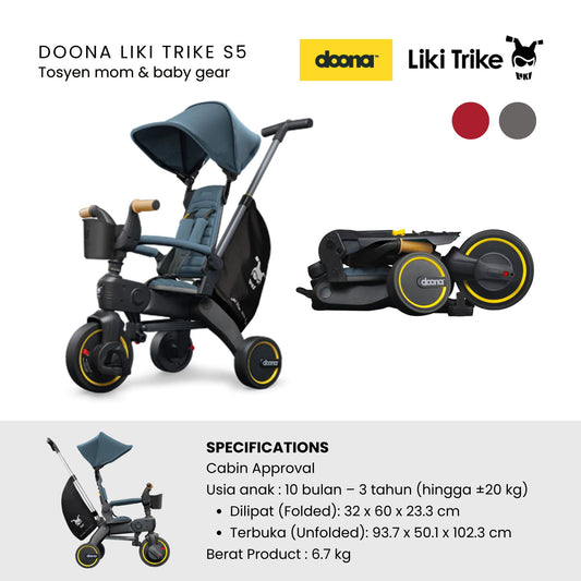 Doona Liki Trike S5 - Sepeda Dorong Roda Tiga - Stroller Anak