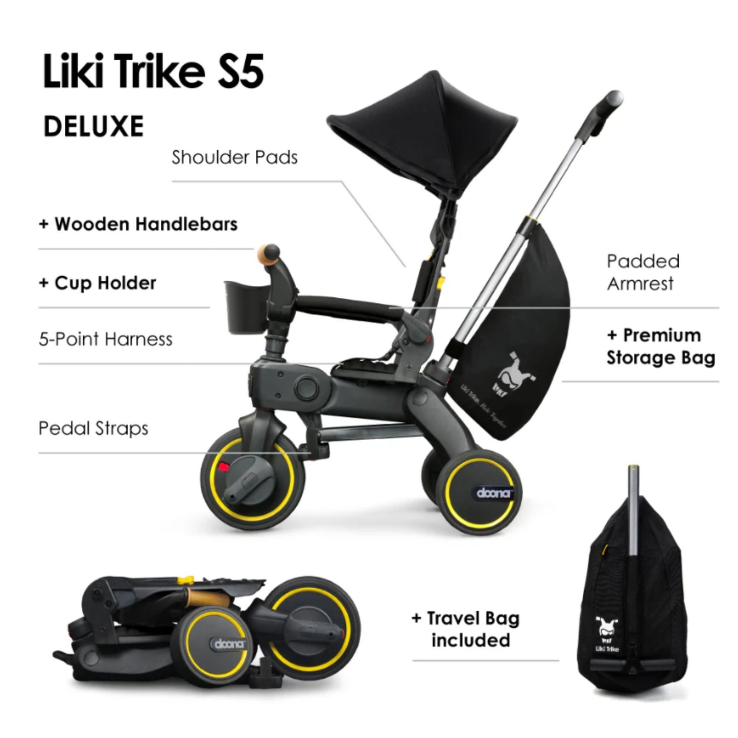 Doona Liki Trike S5 - Sepeda Dorong Roda Tiga - Stroller Anak