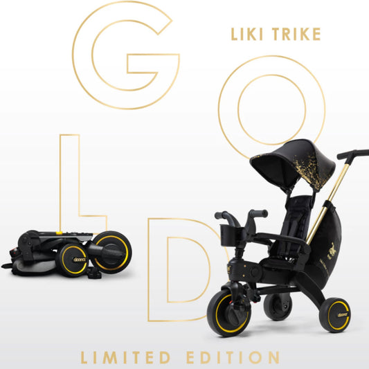 Doona Liki Trike Gold Limited Edition - Sepeda Dorong Roda Tiga - Stroller Anak