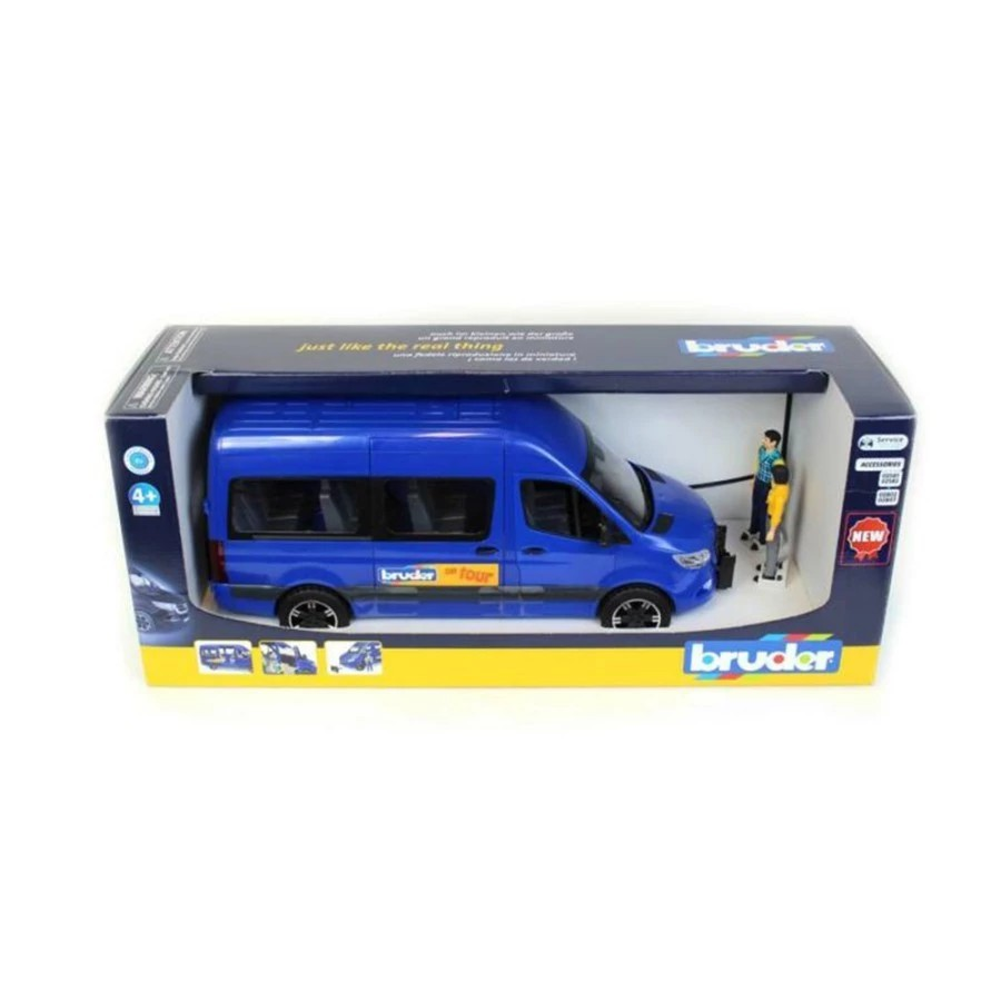 Bruder 2670 MB Sprinter Transfer with Driver & Passenger - Mainan Miniatur Mobil Van Sopir & Penumpang