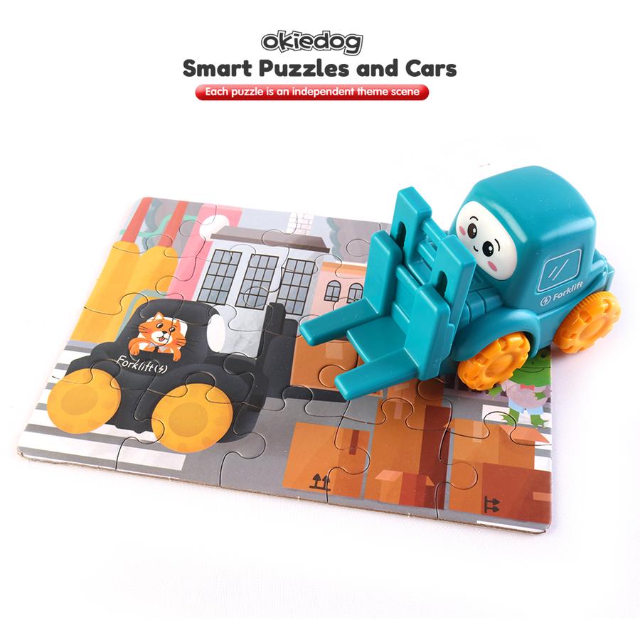 Okiedog Smart Puzzle & Cars - Mainan Bongkar Pasang Anak