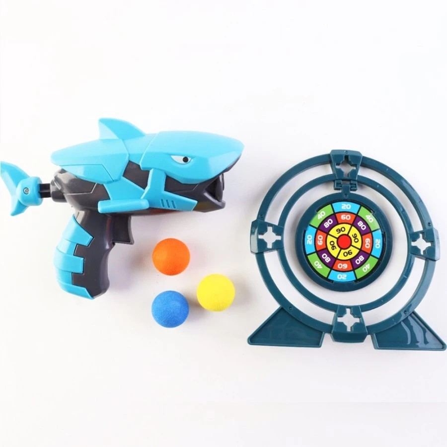 Okiedog Shark Soft Bullet Gun - Mainan Tembakan Anak Karakter Hiu