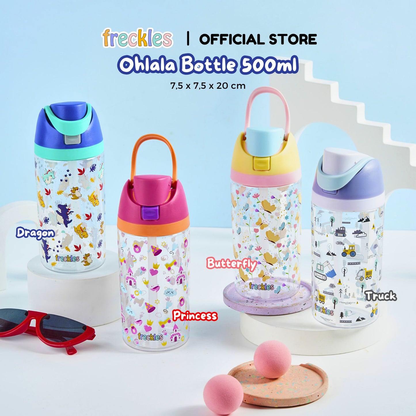 Freckles Ohlala 500ml Water Bottle