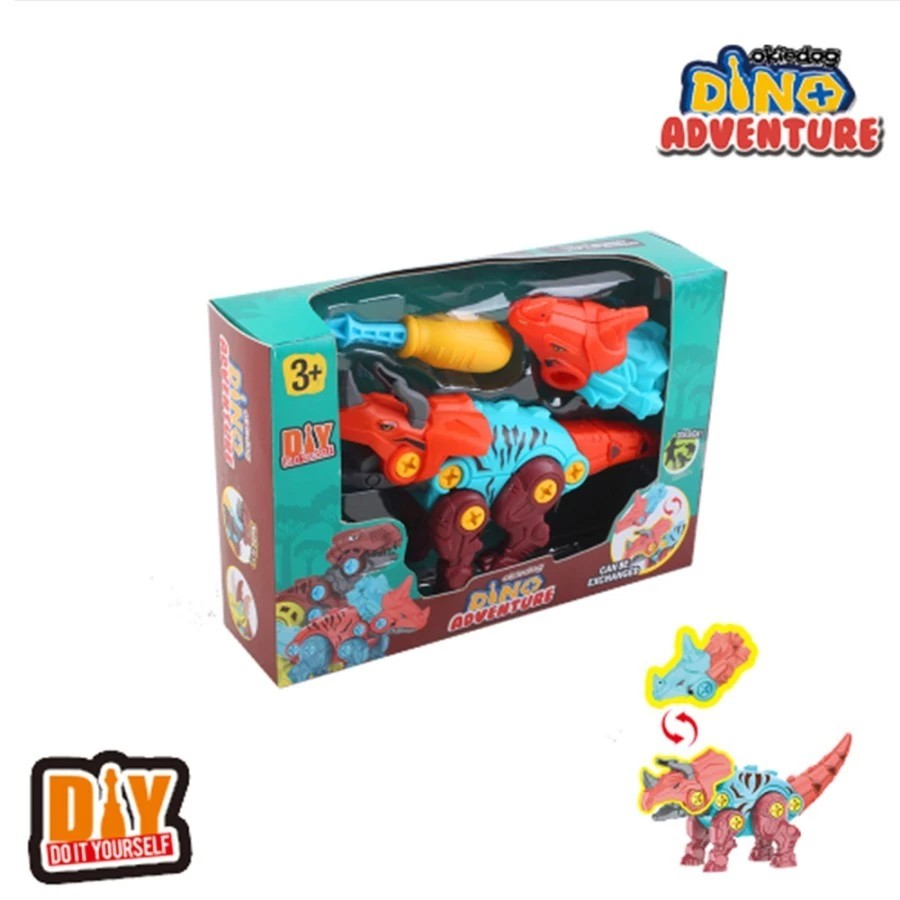 Okiedog DIY Dino Adventure - Mainan Bongkar Pasang Anak
