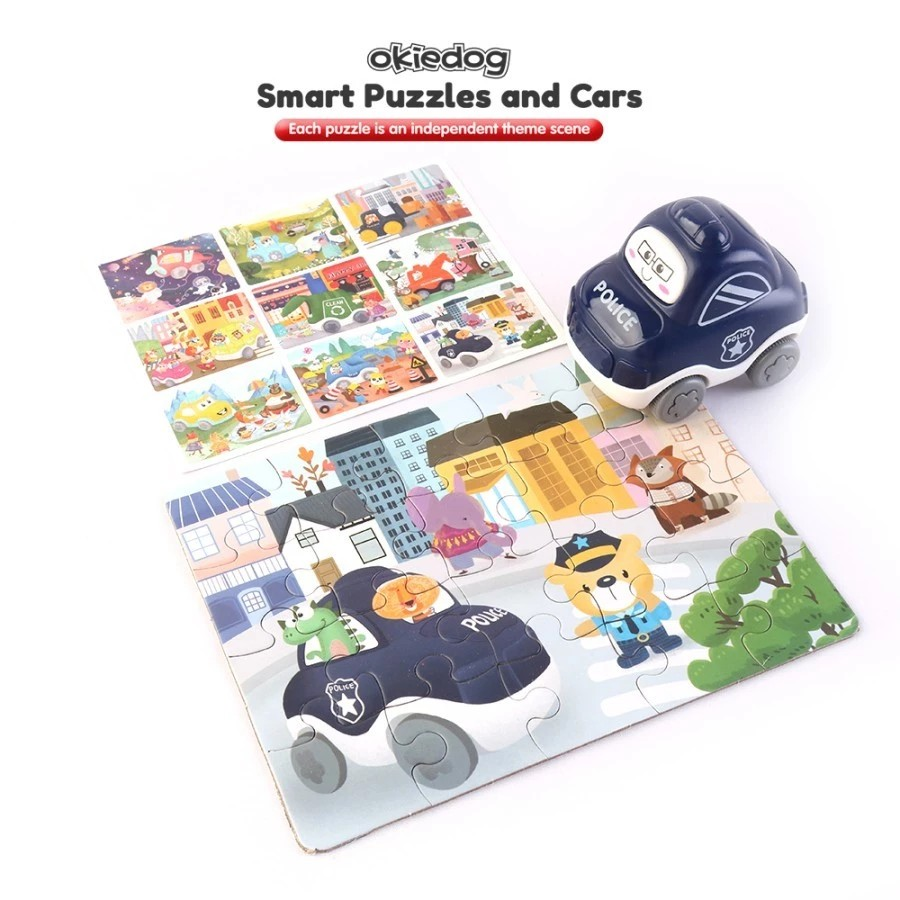 Okiedog Smart Puzzle & Cars - Mainan Bongkar Pasang Anak