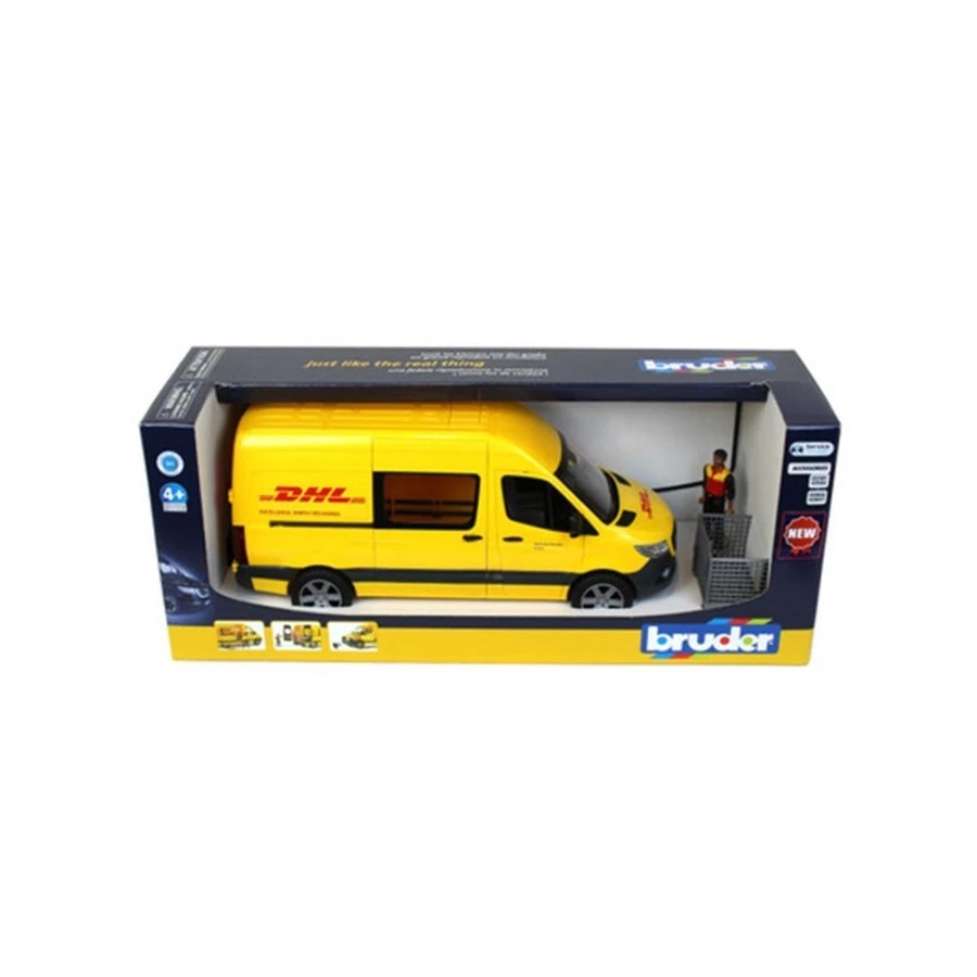 Bruder 2671 MB Sprinter DHL with Driver - Mainan Miniatur Mobil Ekspedisi
