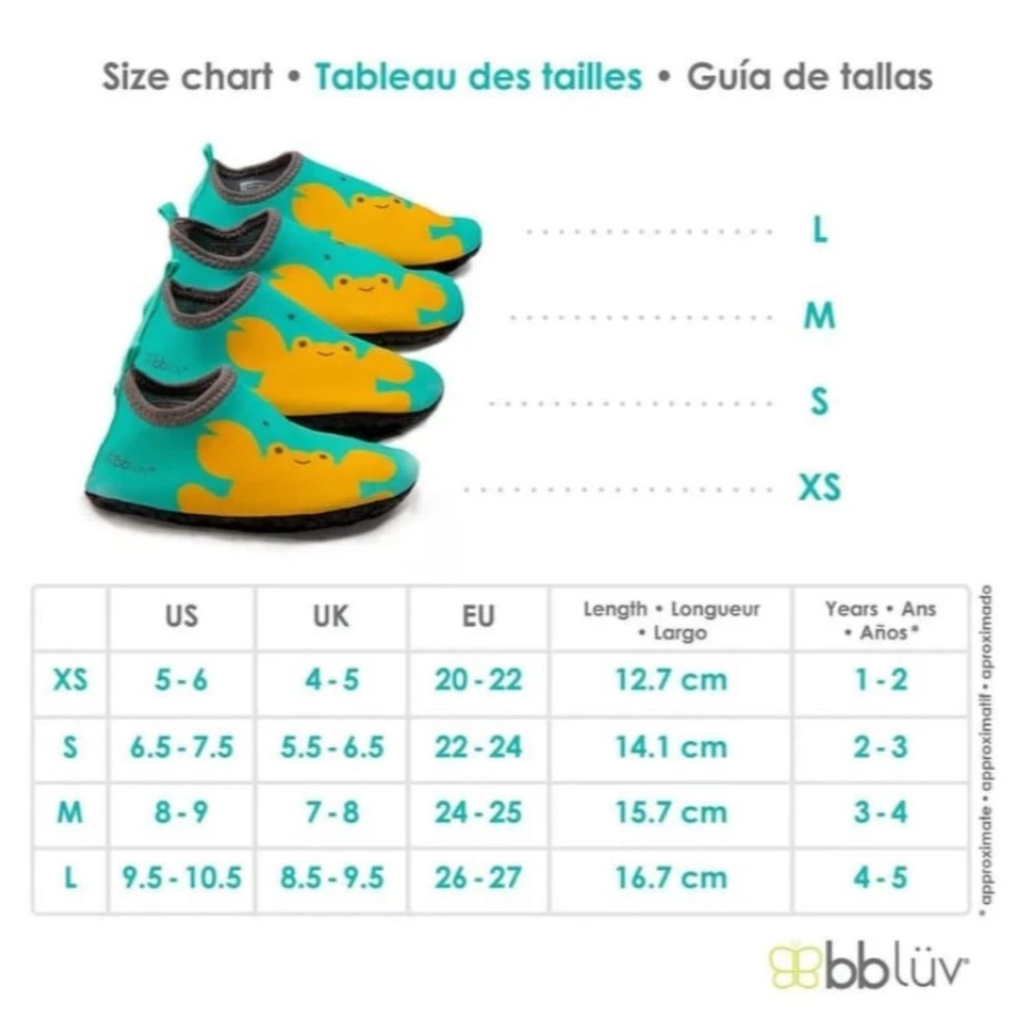 Bbluv Shooz Neoprene Water Shoes - Sepatu Air untuk Renang atau Pantai