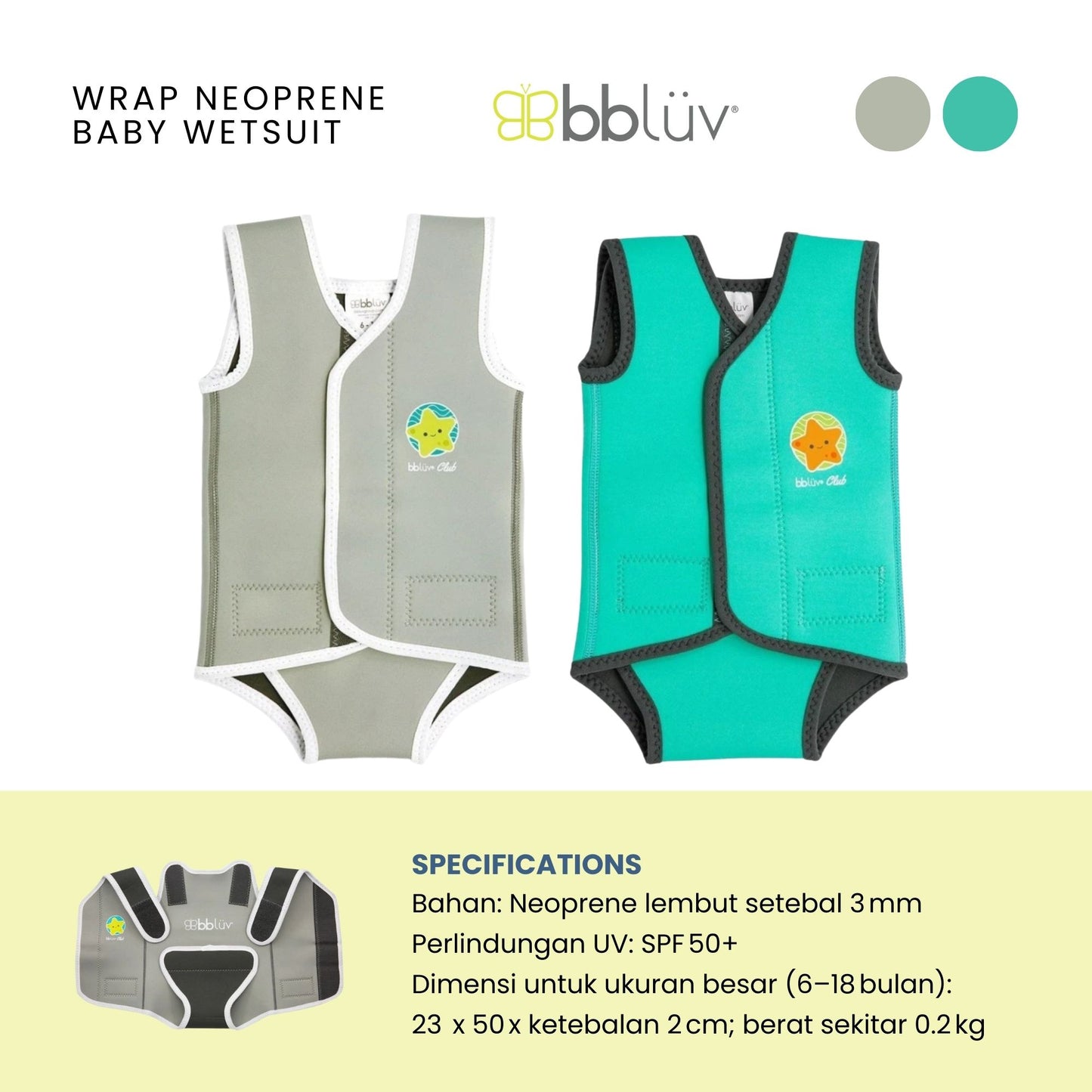 Bbluv Wrap Neoprene Baby Wetsuit - Baju Renang Bayi
