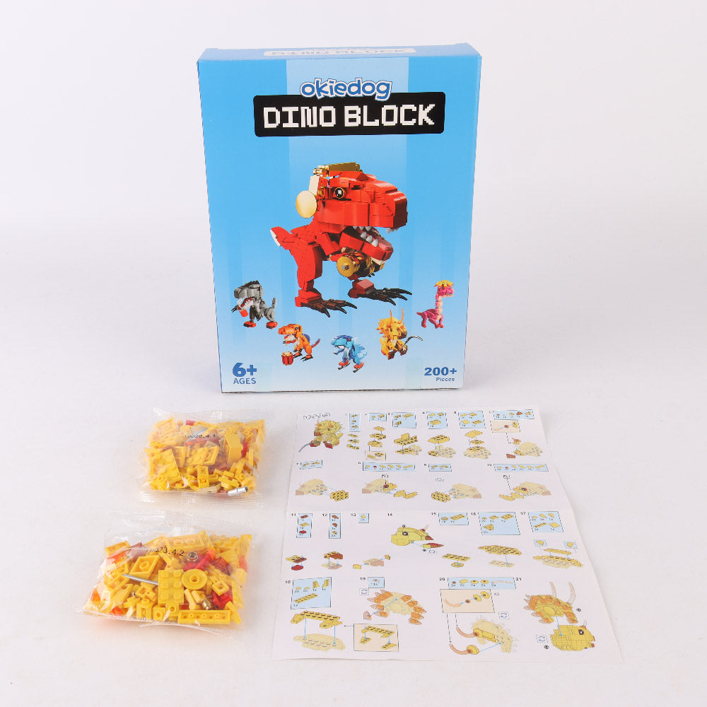 Okiedog Dino Block - Mainan Balok Susun Brick Block Anak DIY