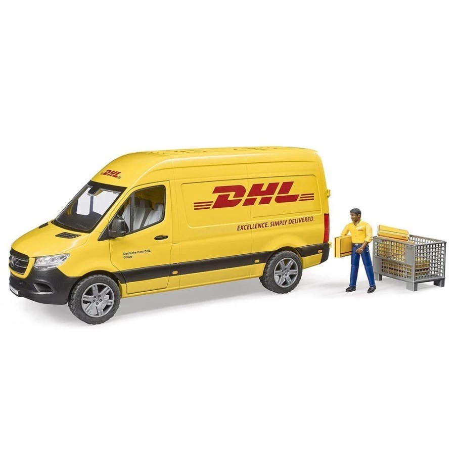 Bruder 2671 MB Sprinter DHL with Driver - Mainan Miniatur Mobil Ekspedisi