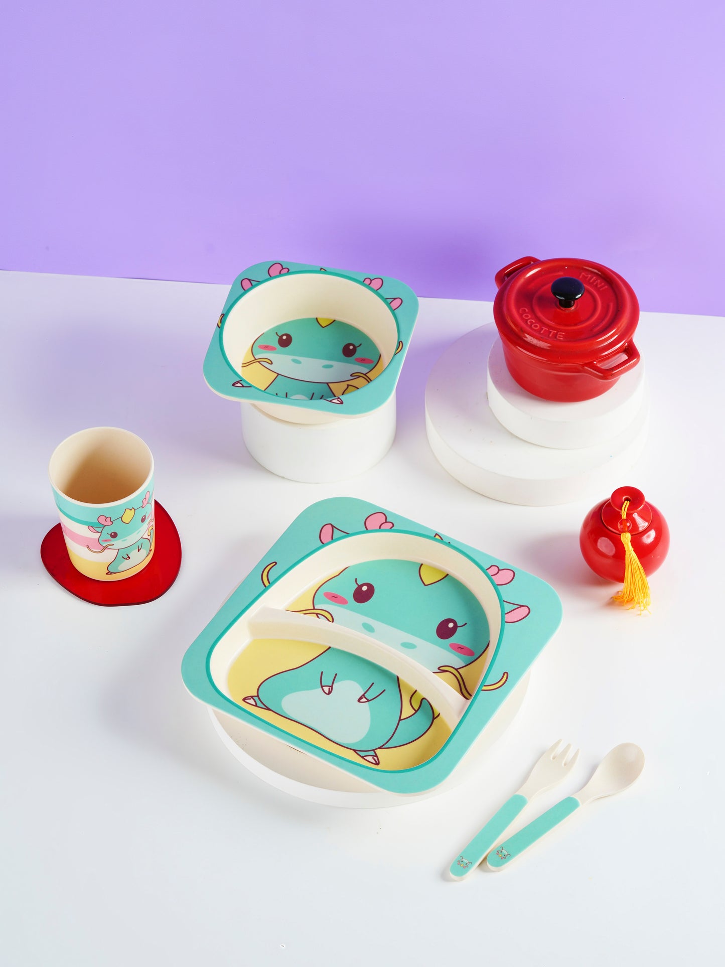 Freckles Bamboo Tableware Feeding Set 5in1