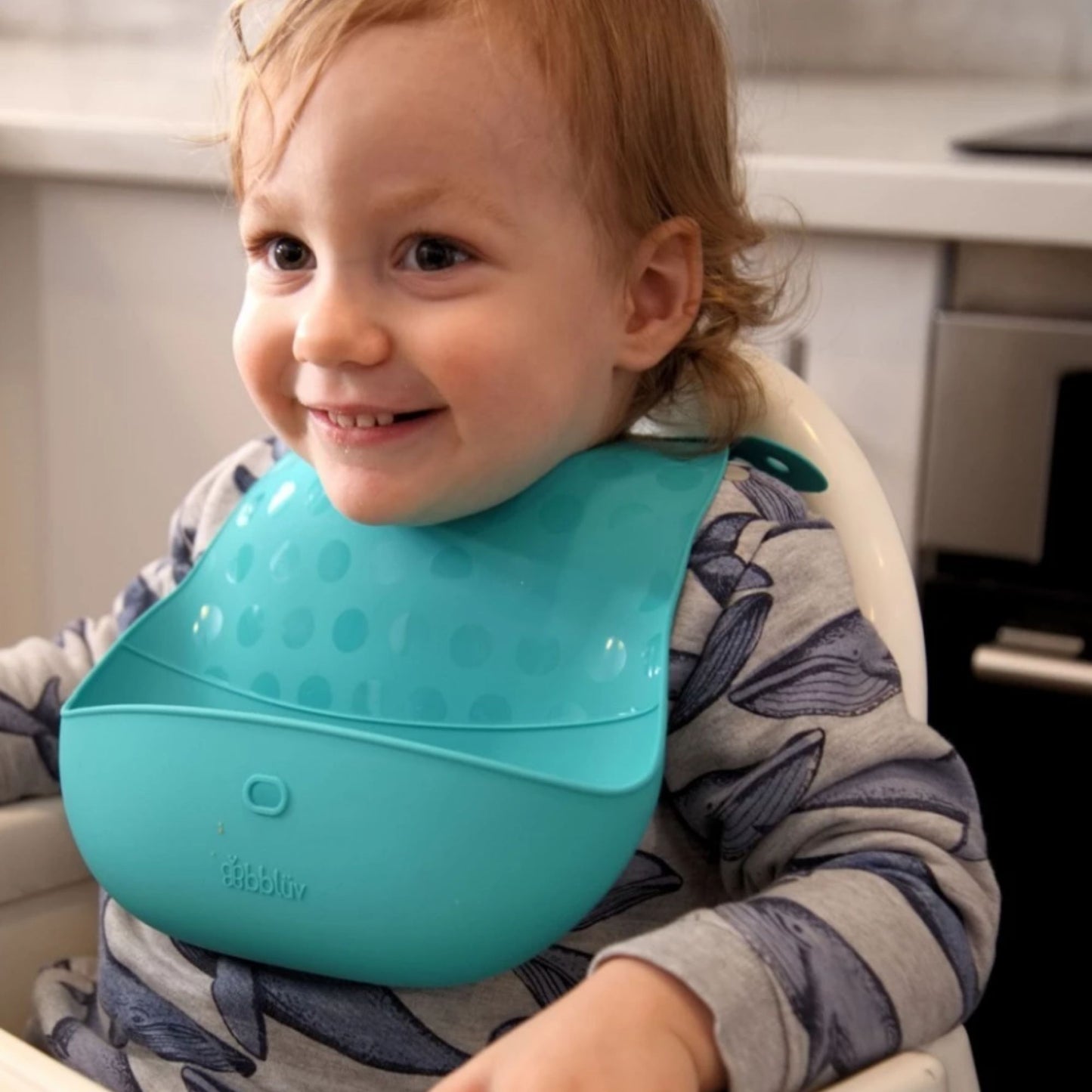 Bbluv Poket Portable Silicone Feeding Set - Celemek Silikon Makan Anak Bayi