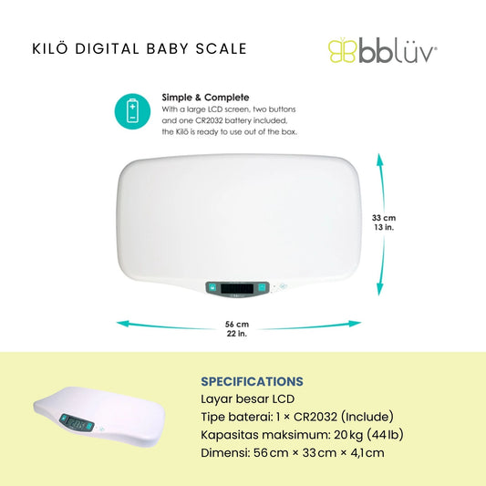 Bbluv Kilö Digital Baby Scale - Timbangan Bayi Digital