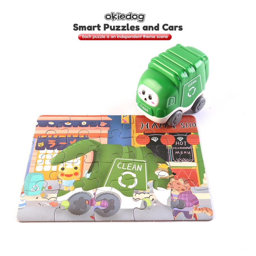 Okiedog Smart Puzzle & Cars - Mainan Bongkar Pasang Anak
