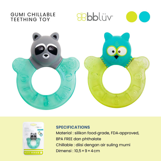 Bbluv Gumi Chillable Teething Toy - Mainan Gigit Bayi untuk Meredakan Nyeri Gigi