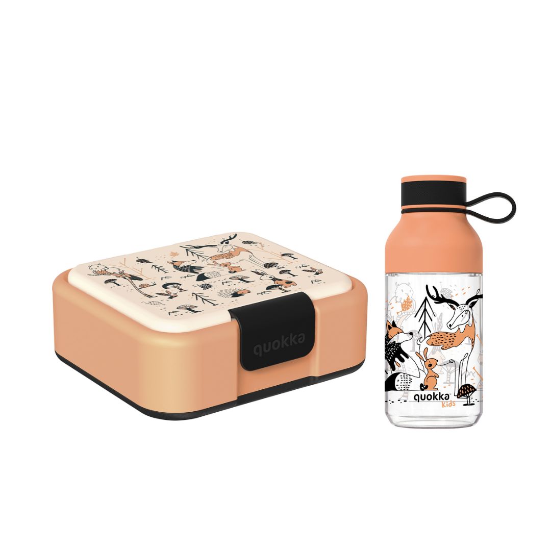 Bundling Set Quokka Sandwich Box & Quokka Ecozen Bottle Ice With Strap 430ml - Tempat Makan - Botol Minum Anak