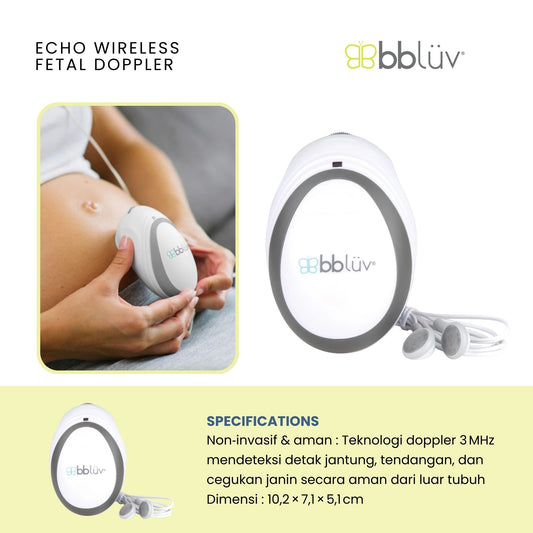 Bbluv Echo Wireless Fetal Doppler - Alat Pendengar Detak Jantung Janin