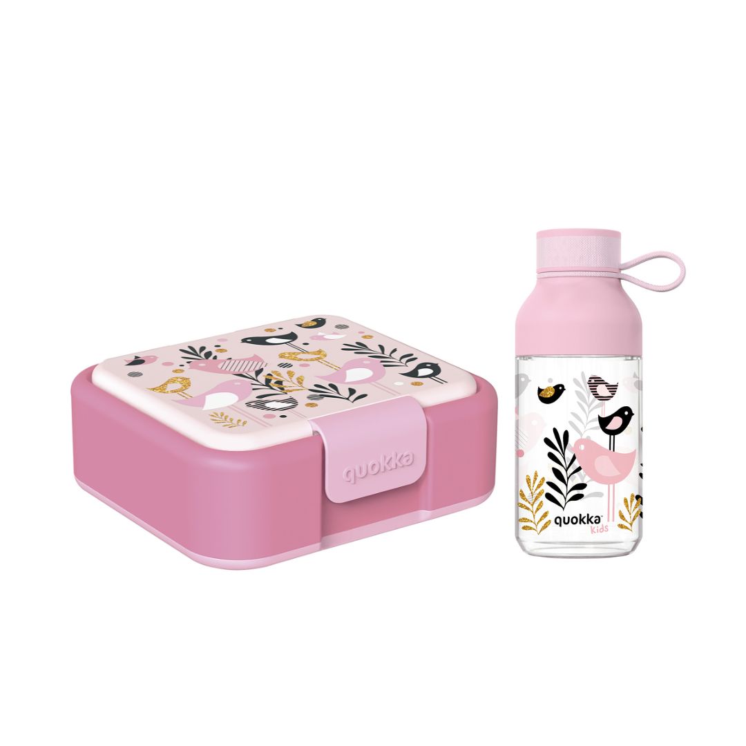 Bundling Set Quokka Sandwich Box & Quokka Ecozen Bottle Ice With Strap 430ml - Tempat Makan - Botol Minum Anak