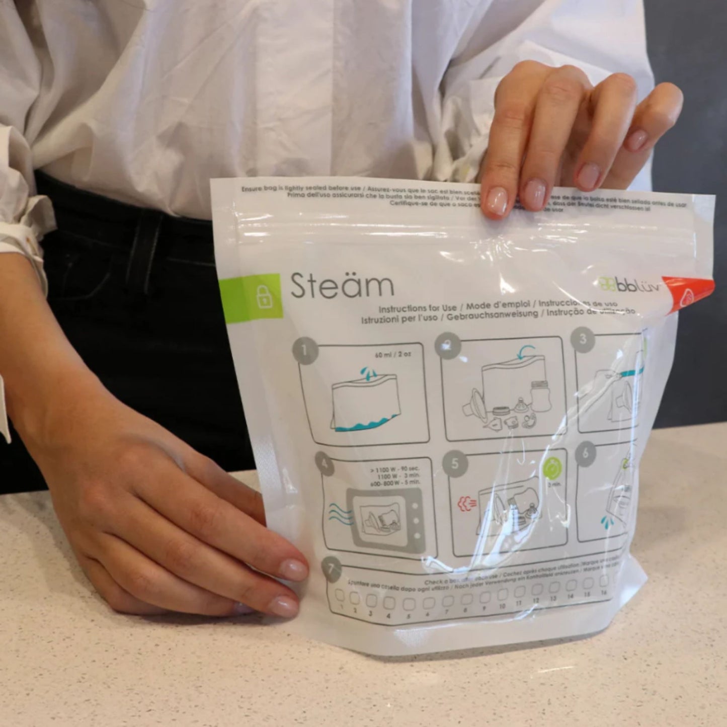 Bbluv Steam Microwave Quick-Steam Sterilizer - Kantung Sterilizer Cepat Dengan Microwave