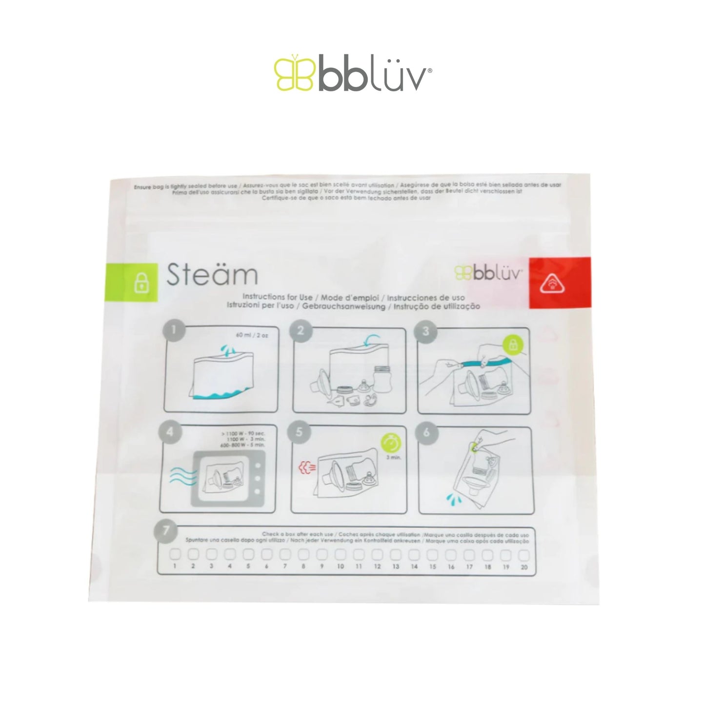 Bbluv Steam Microwave Quick-Steam Sterilizer - Kantung Sterilizer Cepat Dengan Microwave