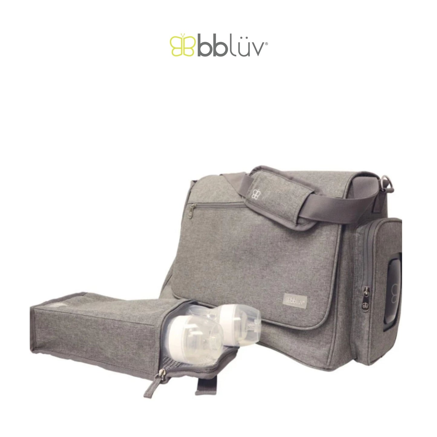 Bbluv Ultra Bag Grey Diaper Bag - Tas Perlengkapan Bayi - Tas Popok