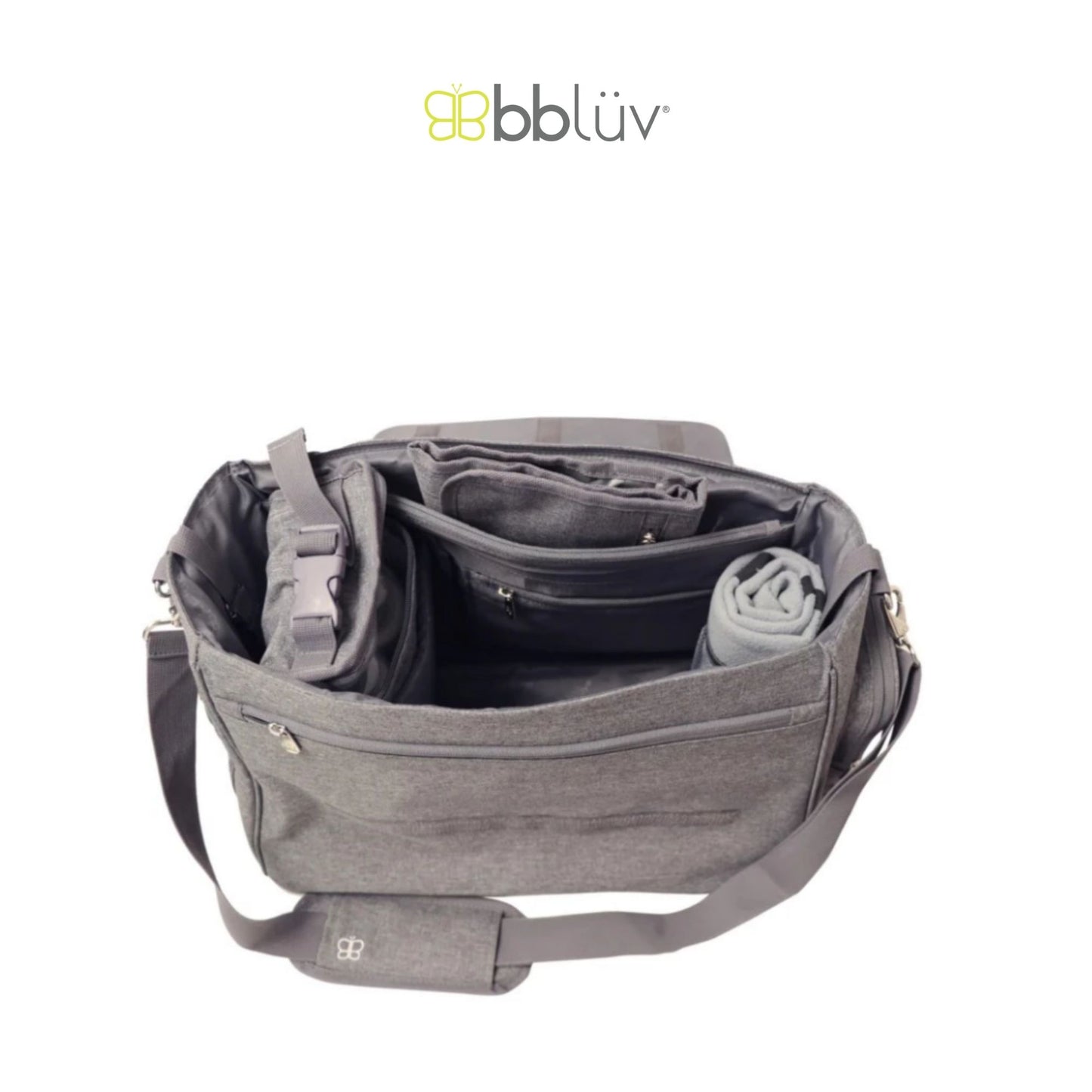Bbluv Ultra Bag Grey Diaper Bag - Tas Perlengkapan Bayi - Tas Popok
