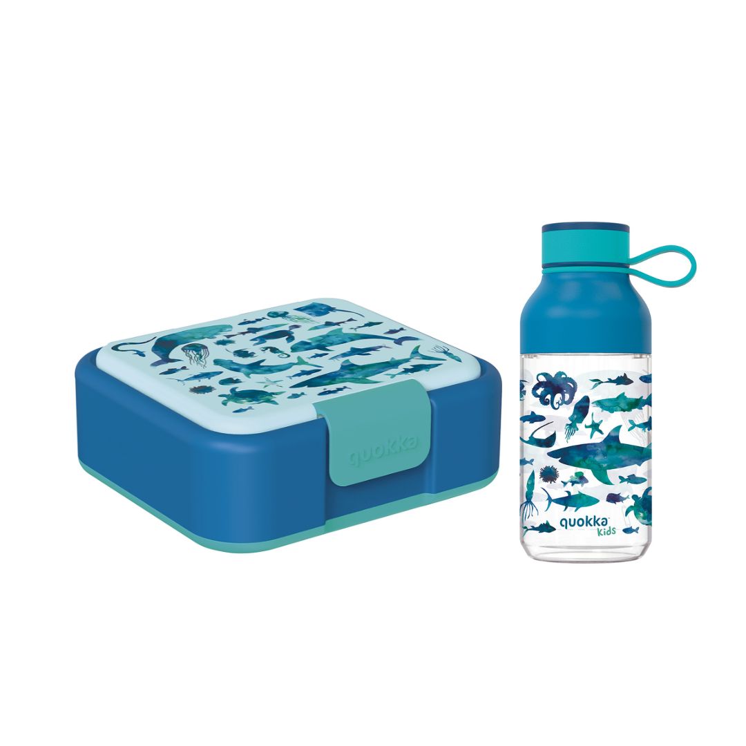 Bundling Set Quokka Sandwich Box & Quokka Ecozen Bottle Ice With Strap 430ml - Tempat Makan - Botol Minum Anak