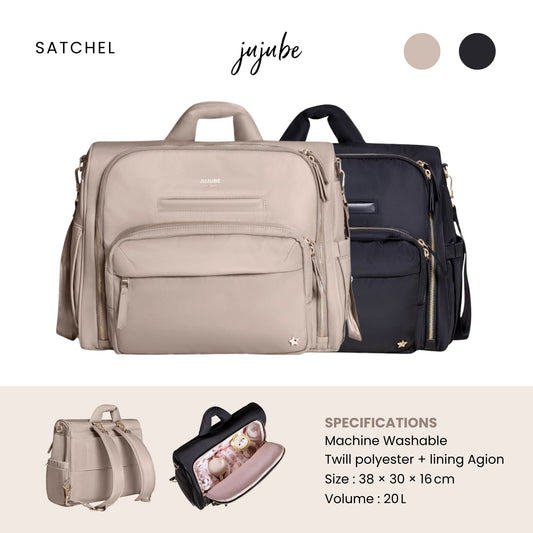 Jujube The Satchel Diaper Bag - Tas Popok Perlengkapan Bayi Multifungsi