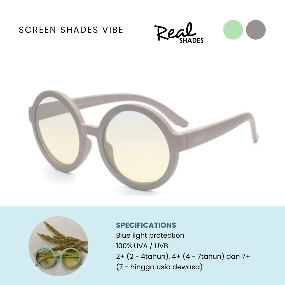Real Shades Screen Shades Vibe - Kacamata Anti Radiasi Layar HP TV PC Untuk Anak dan Dewasa