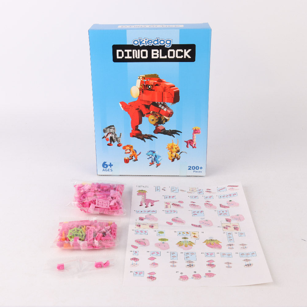 Okiedog Dino Block - Mainan Balok Susun Brick Block Anak DIY