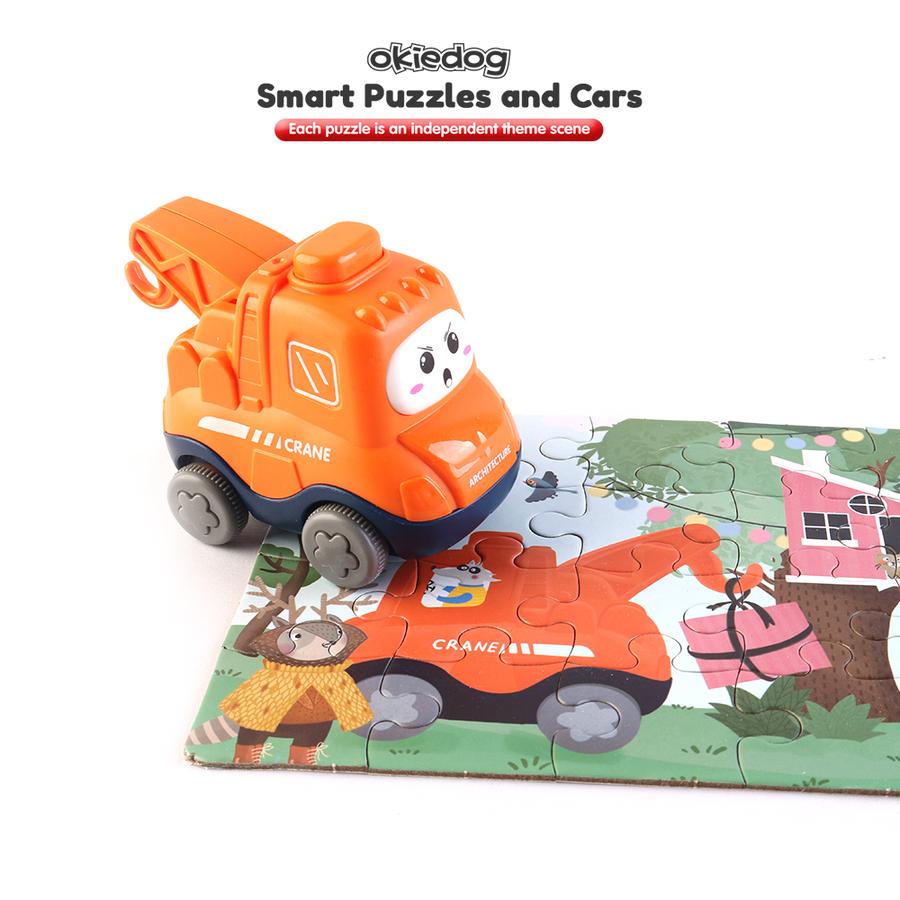 Okiedog Smart Puzzle & Cars - Mainan Bongkar Pasang Anak